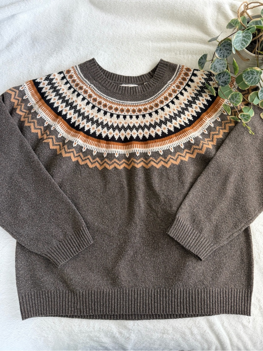 Weatherproof Vintage Brown Crewneck Sweater